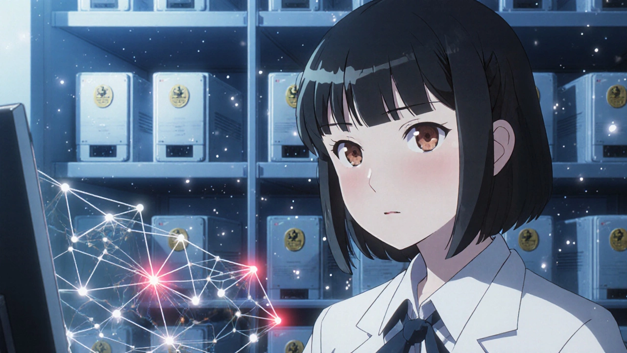 A quality engineer traces a faulty sensor on a glowing digital traceability map.