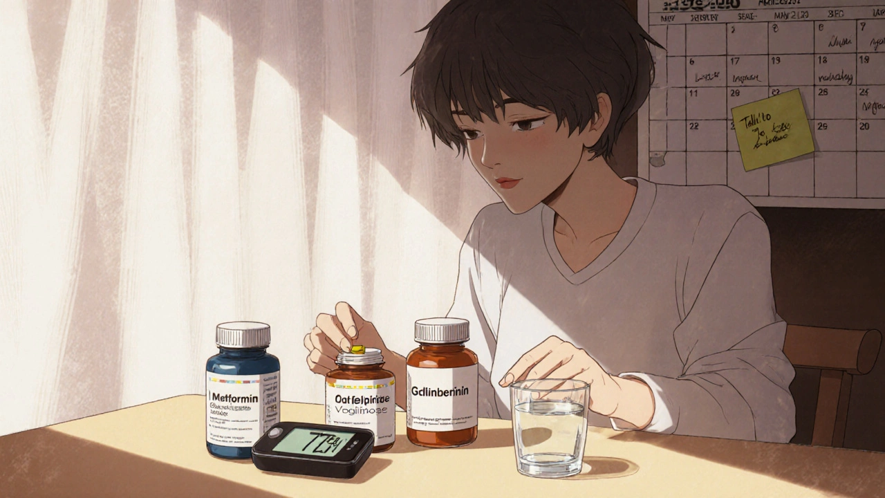 Compare Glucophage Trio (Glimepiride, Metformin, Voglibose) with Alternatives