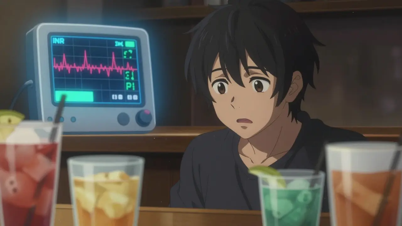 Alcohol Binge Drinking on Warfarin: INR Swings and Bleeding Risk