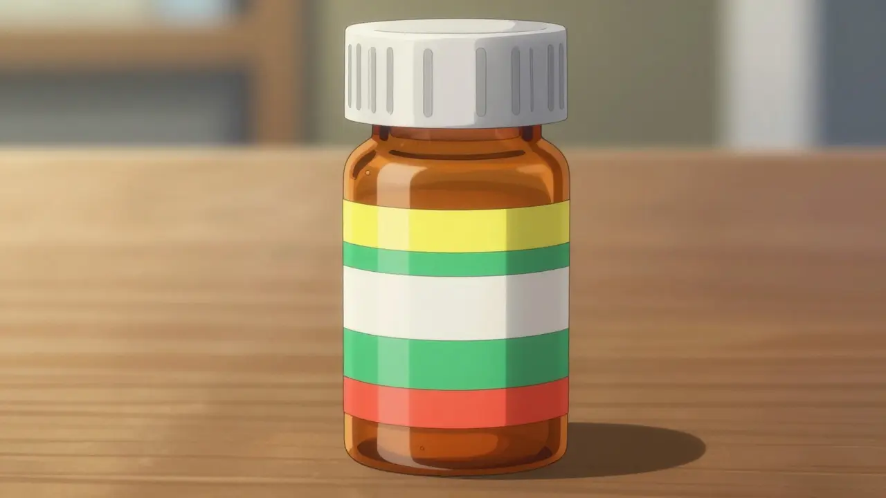 Pharmacy Auxiliary Labels: Color Stickers on Medication Bottles Explained